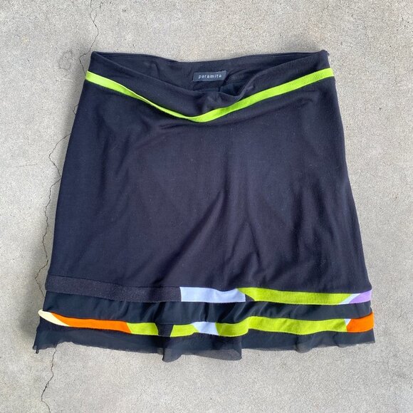 Paramita Skirt with Neon Waist and Trim Detailing - Picture 1 of 15